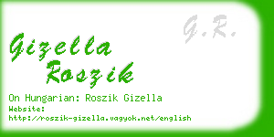 gizella roszik business card